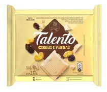 CHOCOLATE GAROTO TALENTO BRANCO CEREAIS E PASSAS 85GR