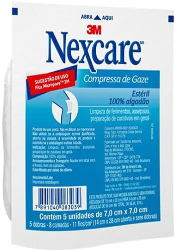 COMPRESSA GAZE ESTERIL 3M NEXCARE 5 UNIDADES