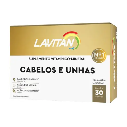 LAVITAN CABELOS E UNHAS 30 CAPSULAS MULTIVITAMINICO - POLIVITAMINICO