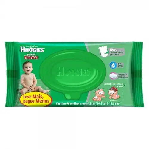 LENCOS UMEDECIDOS HUGGIES HIGIENE SUPERIOR 96UN