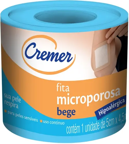 FITA CREMER MICROPORE BEGE 5,00CMX4,5M