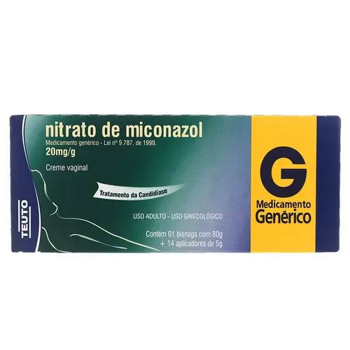 MICONAZOL 20MG CREME VAGINAL 80GR 14 APLICADORES GENERICO TEUTO MICONAZOL NITRATO