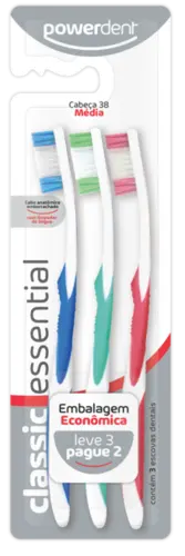 ESCOVA DENTAL POWERDENT CLASSIC MEDIA LEVE 3 PAGUE 2