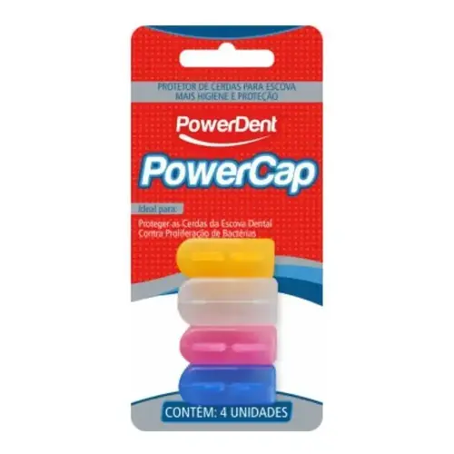 PROTETOR DE CERDAS POWERDENT POWERCAP 4 UNIDADES