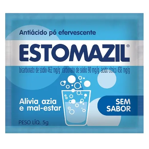 ESTOMAZIL SEM SABOR ENVELOPE  5GR BICARBONATO DE SODIO + CARBONATO DE SODIO + ACIDO CITRICO
