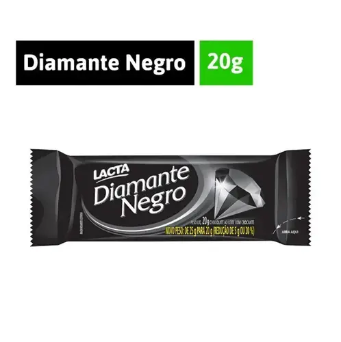 CHOCOLATE LACTA DIAMANTE NEGRO 20GR