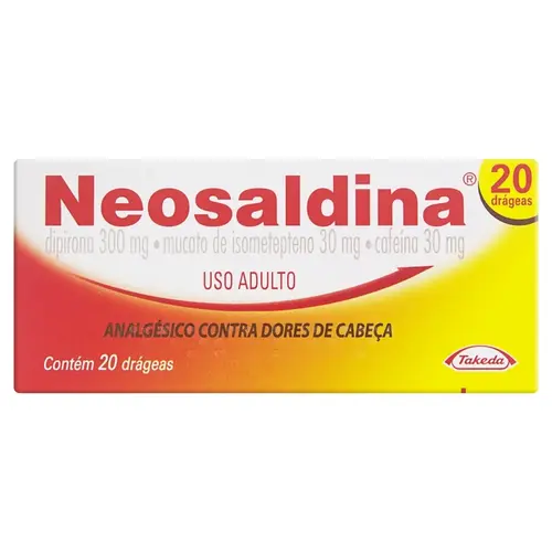 NEOSALDINA 20 DRAGEAS DIPIRONA + ISOMETEPTENO + CAFEINA