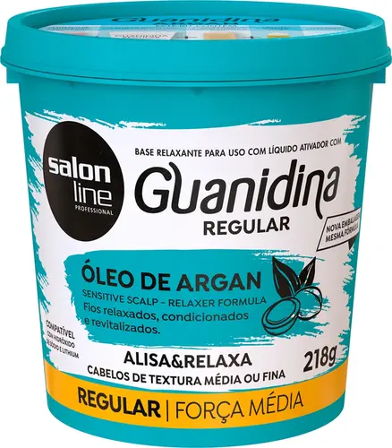 KIT SALON LINE GUANIDINA REGULAR OLEO DE ARGAN 218GR