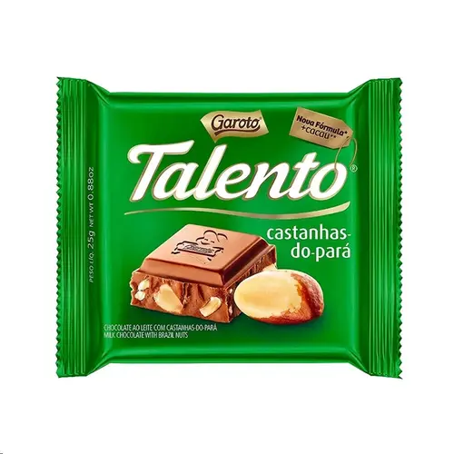CHOCOLATE GAROTO TALENTO CASTANHA DO PARA 25GR