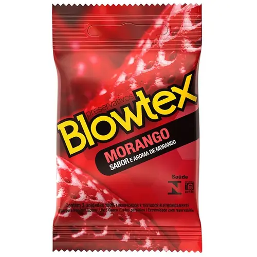 PRESERVATIVO BLOWTEX SABOR MORANGO 3 UNIDADES