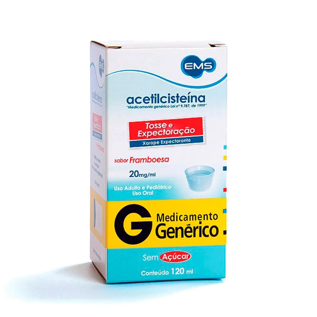 ACETILCISTEINA 20MG 120ML GENERICO EMS ACETILCISTEINA