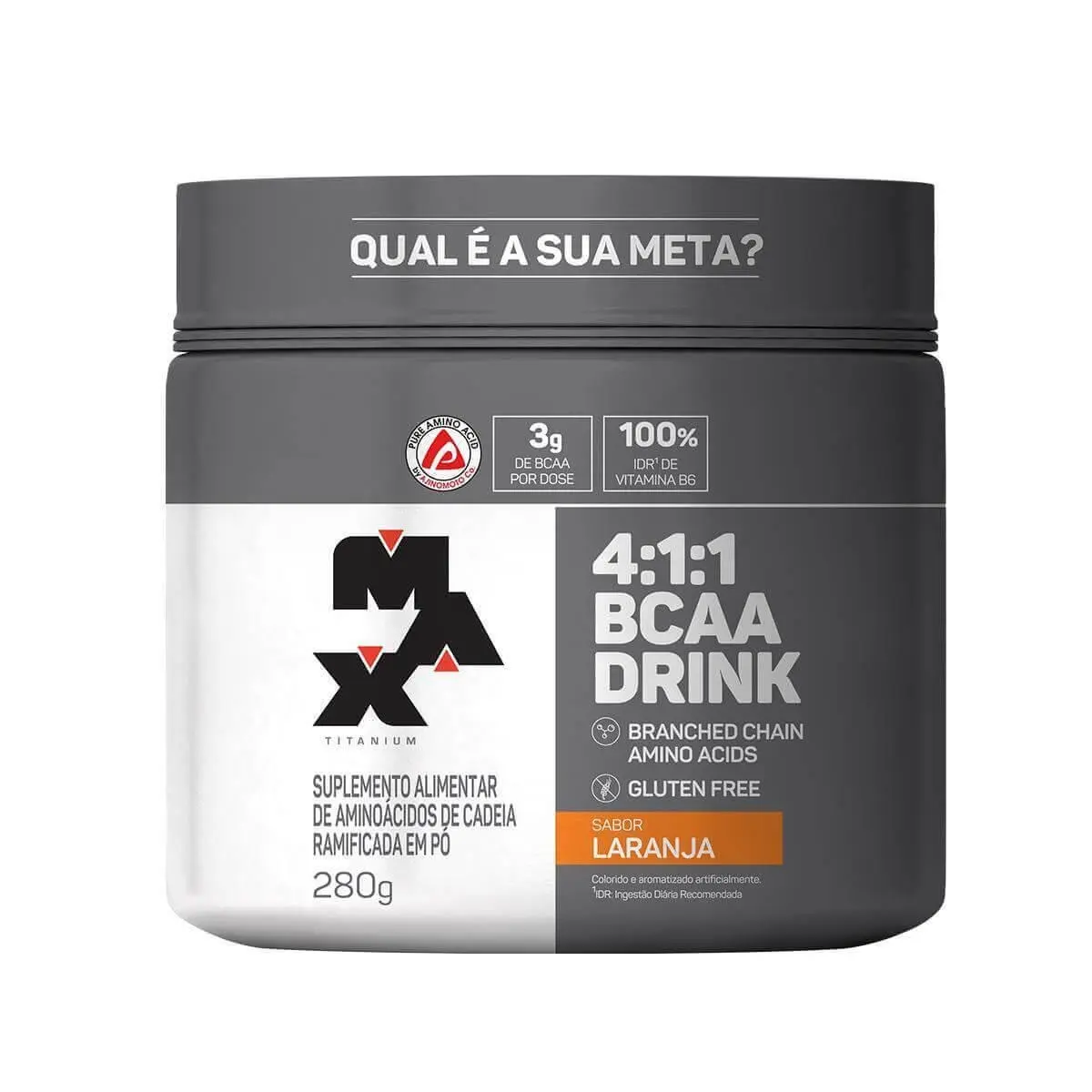 BCAA DRINK 280GR LARANJA MAX TITANIUM