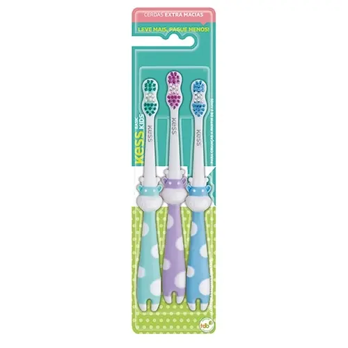 ESCOVA DENTAL KESS INFANTIL LEVE 3 PAGUE 2 (COD:2566)
