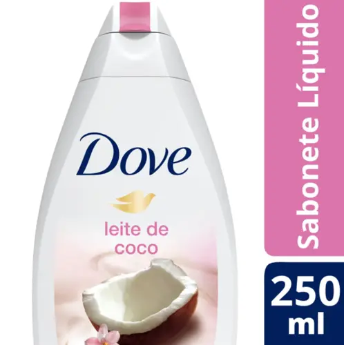 SABONETE LIQUIDO DOVE LEITE DE COCO E MANTEIGA DE CACAU 250ML