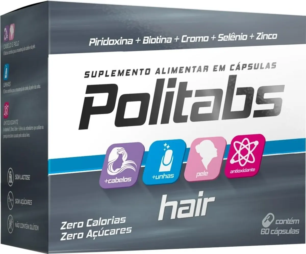 POLITABS HAIR 60 CAPSULAS MULTIVITAMINICO - POLIVITAMINICO