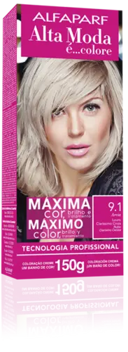 TINTURA ALTA MODA 9.1 LOURO CLARISSIMO CINZA