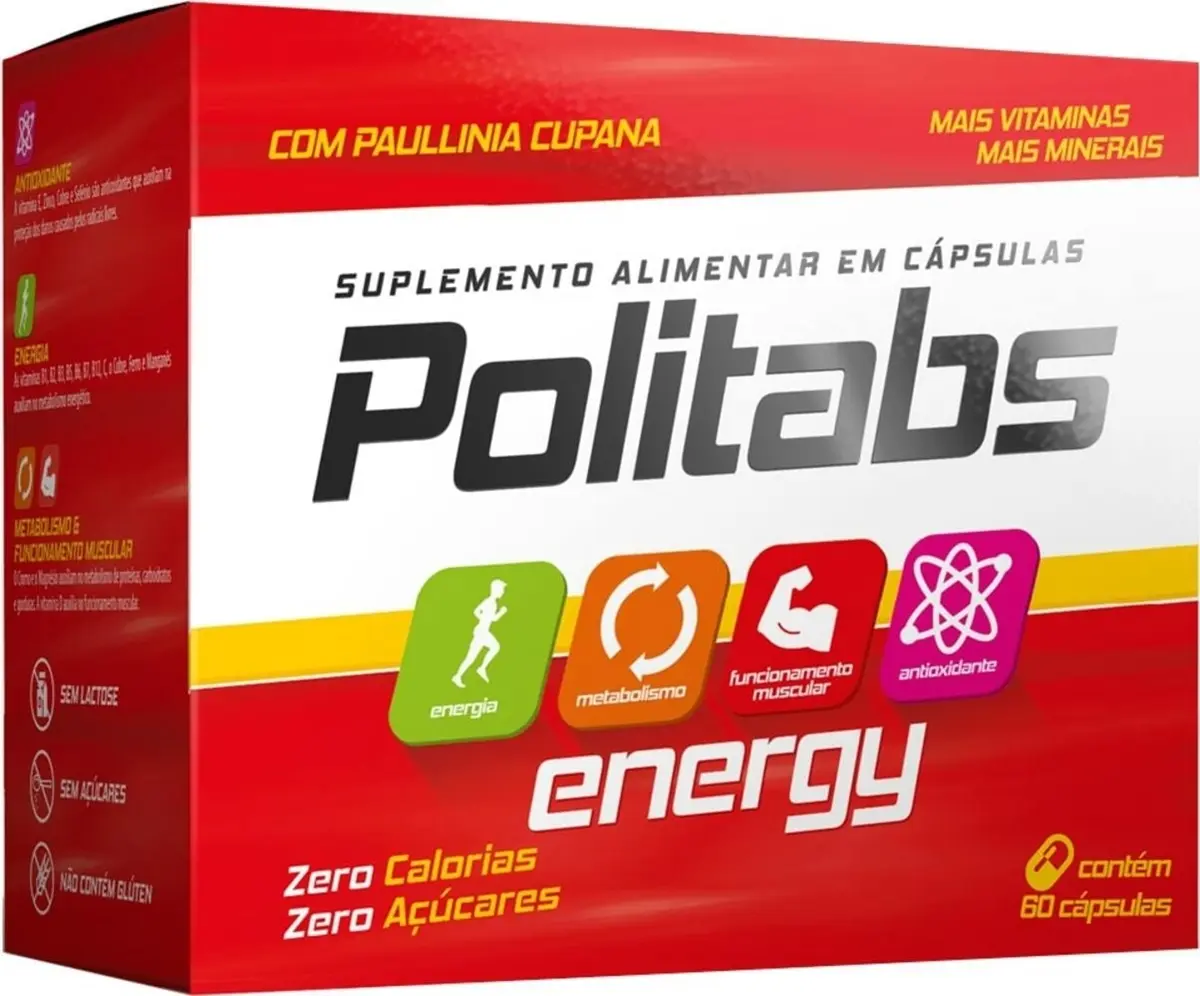 POLITABS ENERGY 60 CAPSULAS MULTIVITAMINICO - POLIVITAMINICO