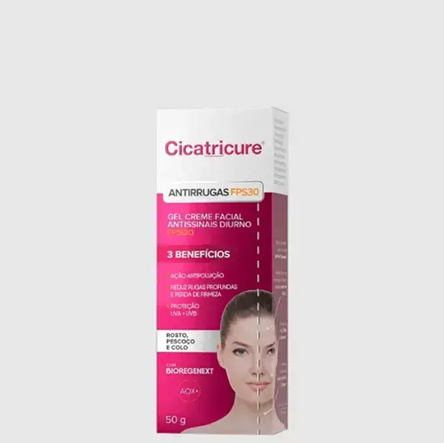 GEL CREME CICATRICURE ANTIRRUGAS DIURNO FPS30 50GR