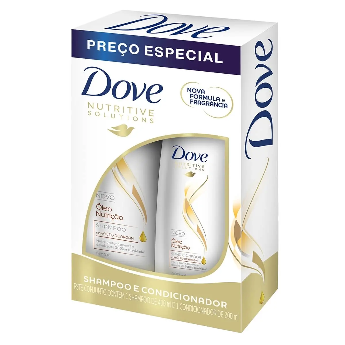 KIT DOVE OLEO NUTRICAO SHAMPOO 400ML+ CONDICIONADOR 200ML