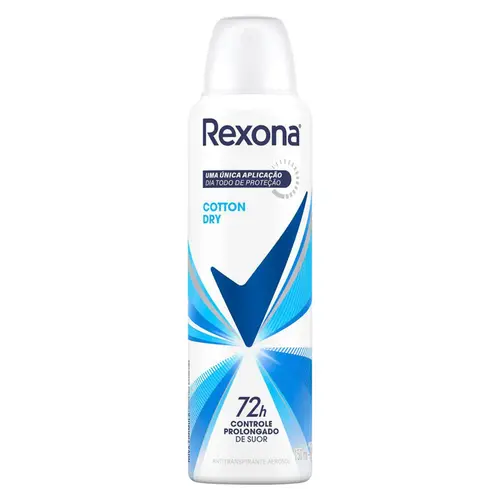 DESODORANTE REXONA COTTON DRY FEMININO AEROSSOL 150ML