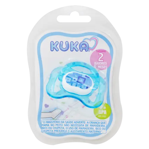 CHUPETA KUKA COLOR ORTO DECORADA N2 AZUL (COD:2066)