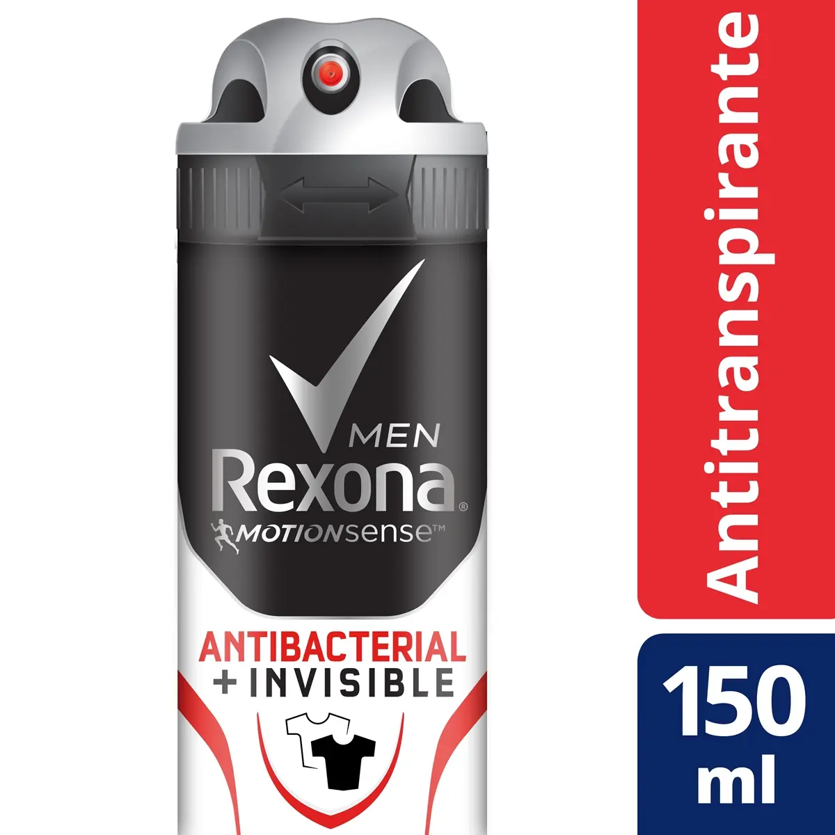 DESODORANTE REXONA ANTIBACT INVISIBLE MASCULINO AEROSSOL 150ML