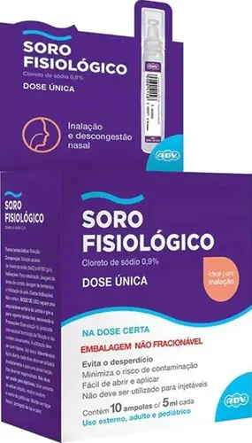 SOLUCAO FISIOLOGICA 10 AMPOLAS 5ML