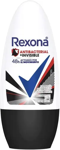 DESODORANTE REXONA ANTIBACTERIAL INVISIBLE FEMININO ROLLON 50ML