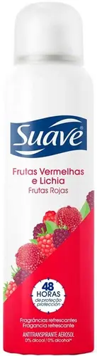 DESODORANTE SUAVE FRUTAS VERMELHAS FEMININO AEROSSOL 150ML