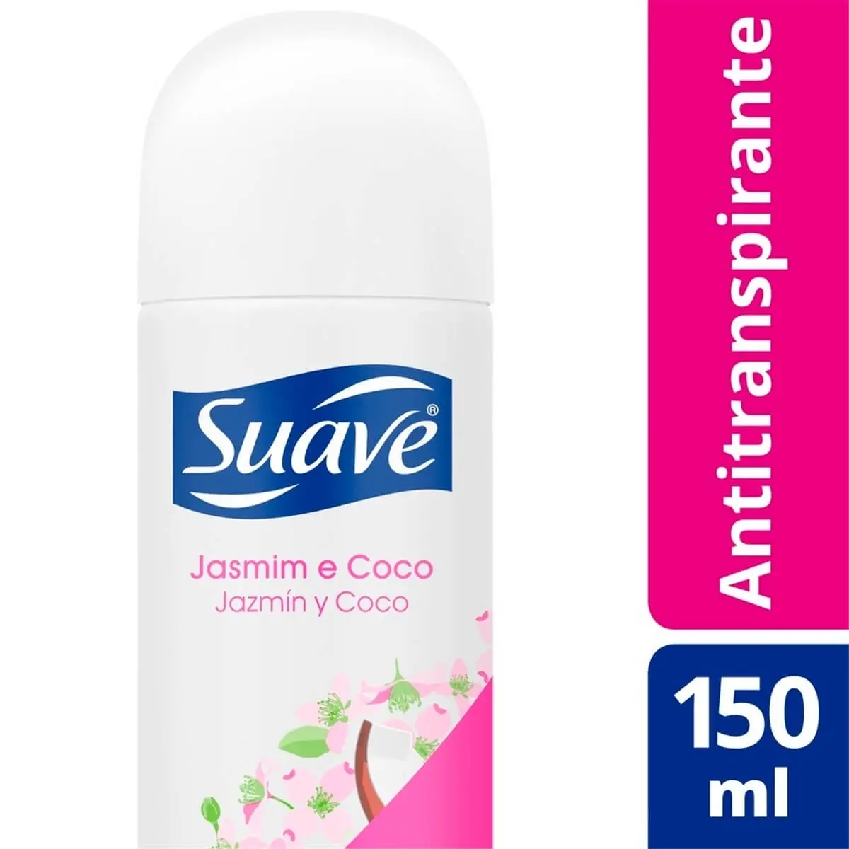 DESODORANTE SUAVE JASMIM E COCO FEMININO AEROSSOL 150ML