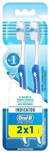 ESCOVA DENTAL ORAL-B INDICATOR PLUS MACIA 40 2 UNIDADES