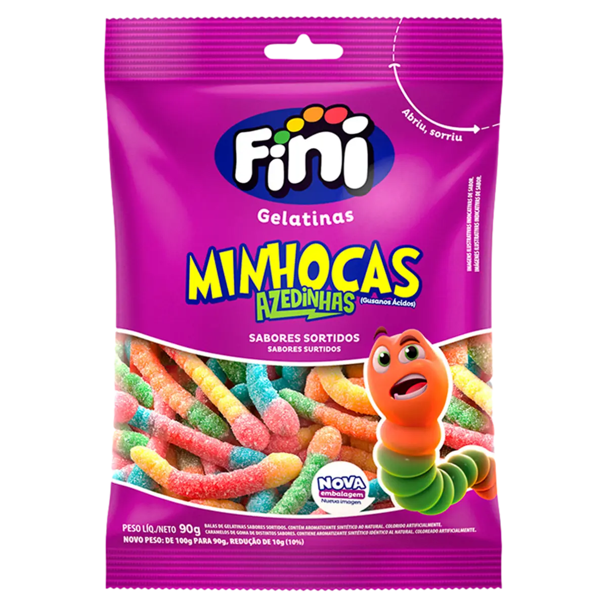 BALAS FINI MINHOCAS CITRICAS 100GR