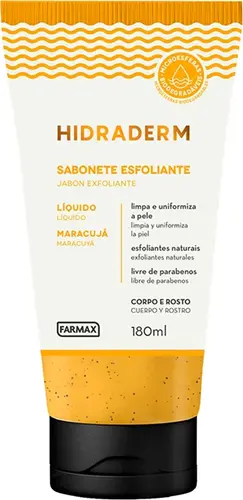 SABONETE LIQUIDO ESFOLIANTE FARMAX HIDRADERM MARACUJA 180ML