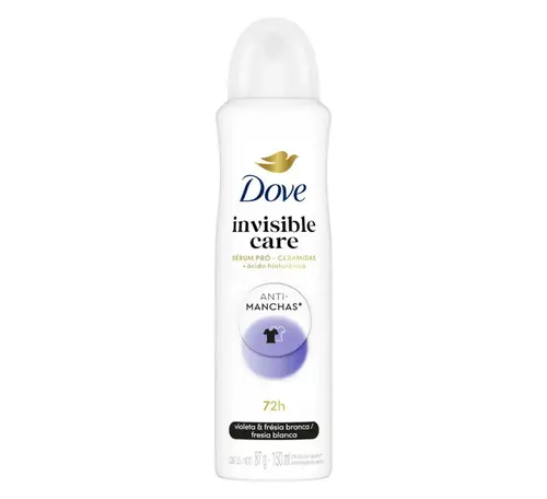 DESODORANTE DOVE INVISIBLE DRY FEMININO AEROSSOL 150ML
