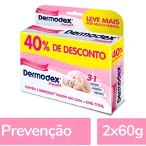 DERMODEX PREVENT CREME 60GR 2 UNIDADES 40%DESC OXIDO DE ZINCO