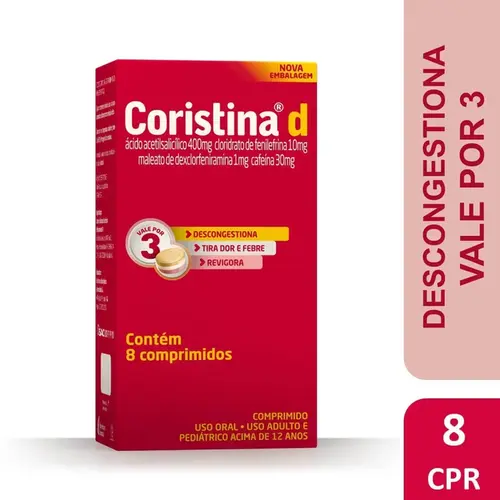 CORISTINA D 8 COMPRIMIDOS DEXCLORFENIRAMINA
