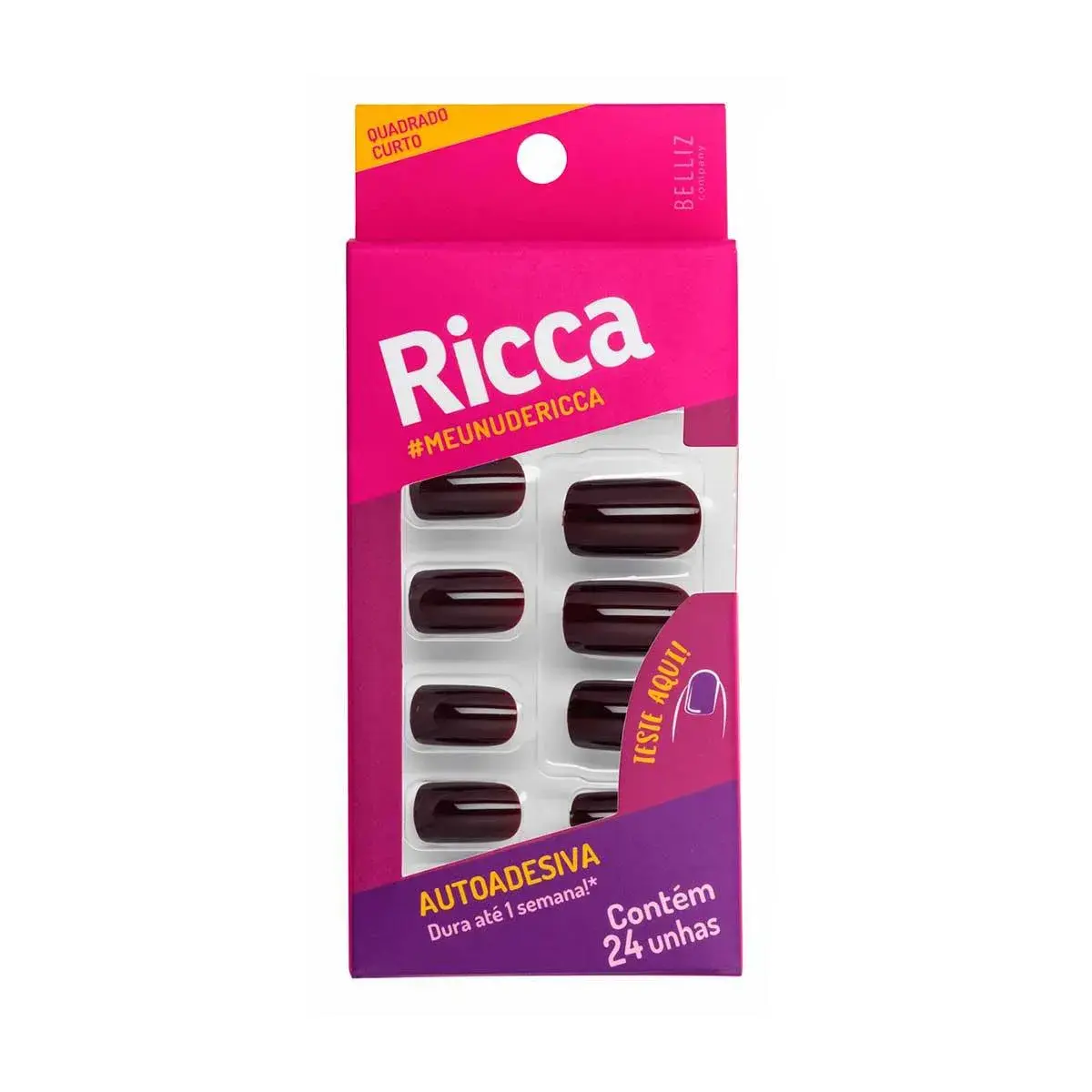UNHAS POSTICAS RICCA AUTOADESIVAS CHOCOLATE (1853)