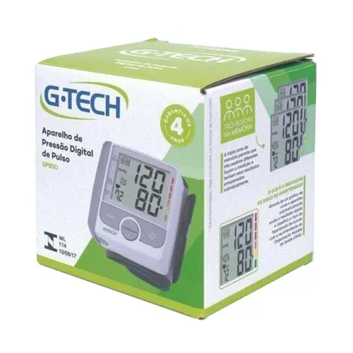 APARELHO DE PRESSAO G-TECH DE PULSO DIGITAL HOME (GP300)