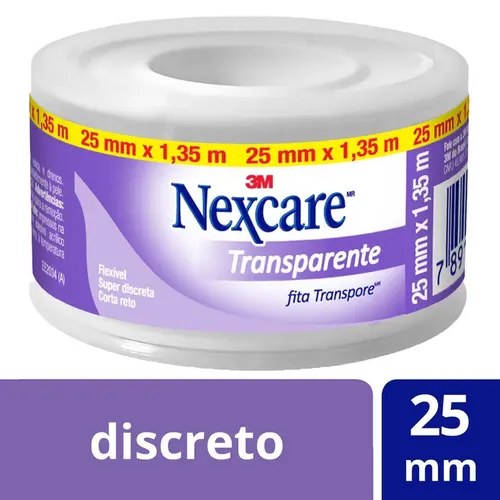 FITA 3M NEXCARE MICROPORE 25MMX1,35M TRANSPARENTE