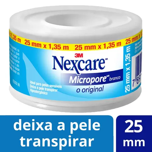 FITA 3M NEXCARE MICROPORE 25MMX1,35M BRANCO