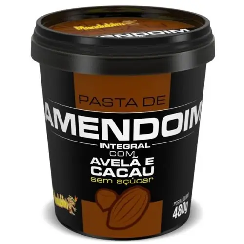 PASTA DE AMENDOIM MANDUBIM AVELA CACAU 450GR