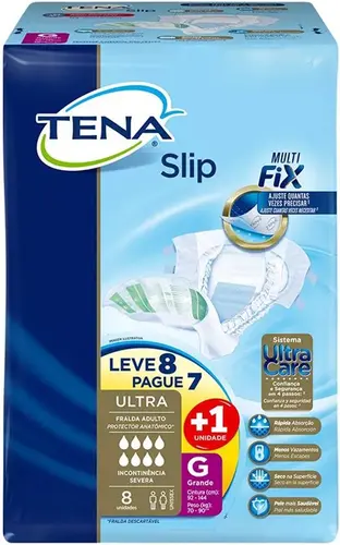 FRALDA TENA SLIP SUPER GERIAT TAMANHO G LEVE 8 PAGUE 7