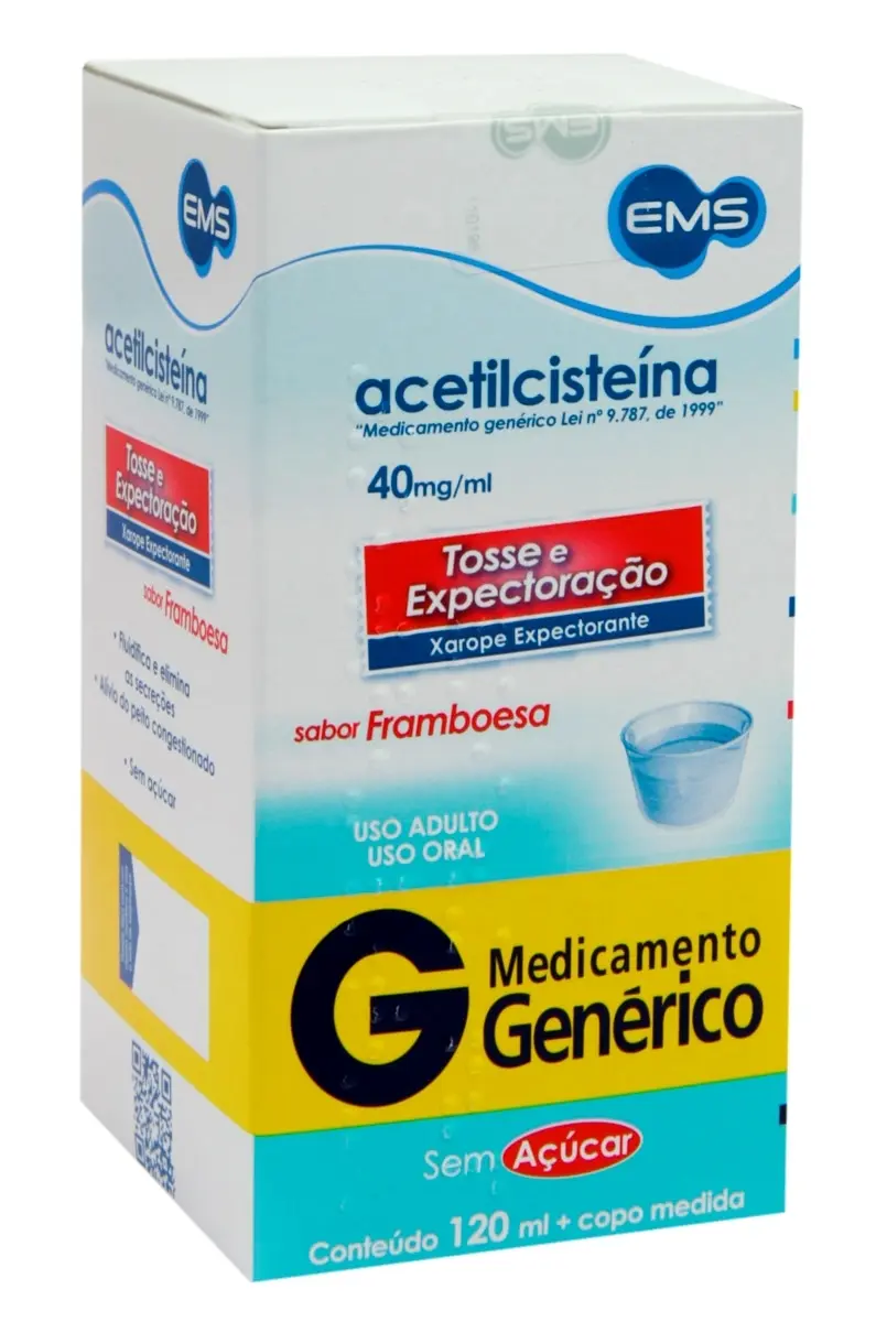 ACETILCISTEINA 40MG 120ML GENERICO EMS ACETILCISTEINA