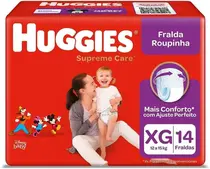 FRALDA HUGGIES PROTECAO ACOLCHOADA PANTS TAMANHO XG 14 UNIDADES