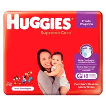 FRALDA HUGGIES PROTECAO ACOLCHOADA PANTS TAMANHO G 18 UNIDADES