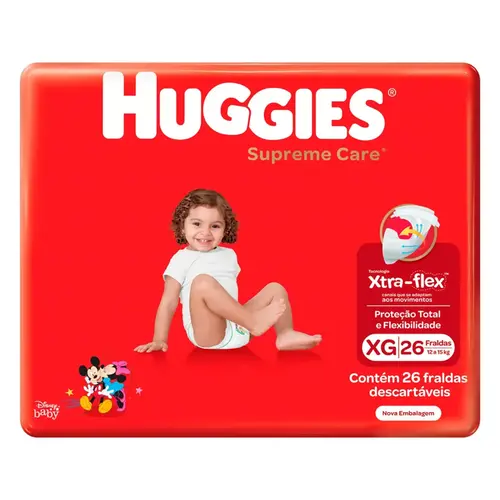 FRALDA HUGGIES MAXIMA PROTECAO XG 26 UNIDADES