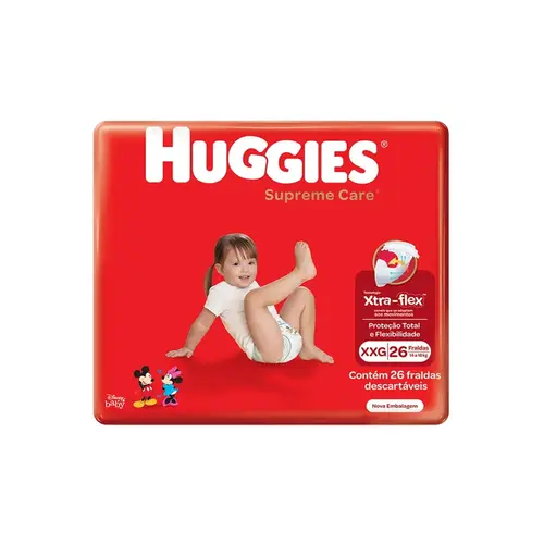 FRALDA HUGGIES MAXIMA PROTECAO XXG 26 UNIDADES