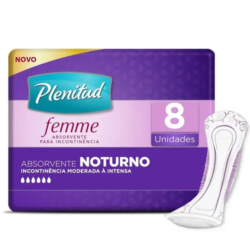 ABSORVENTE PLENITUD FEMME NOTURNA 8 UNIDADES