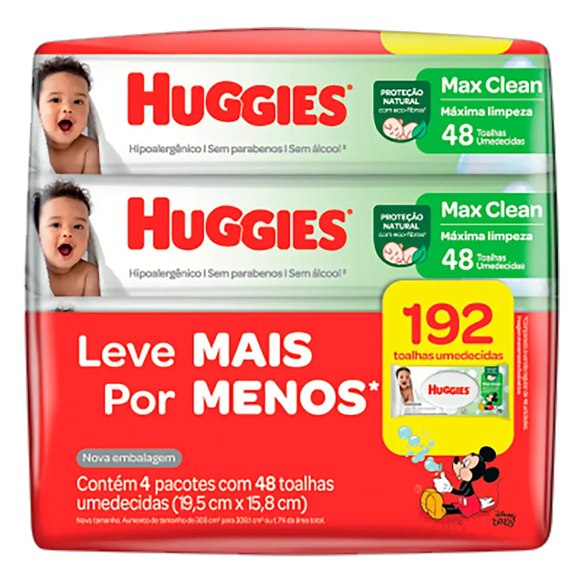 LENCOS UMEDECIDOS HUGGIES HIGIENE SUPERIOR PACK 192UN