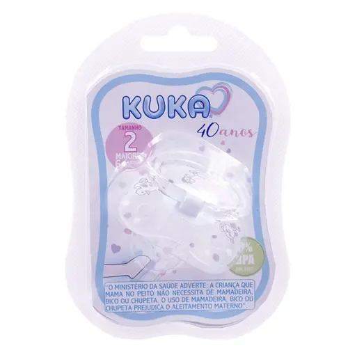 CHUPETA KUKA PREMIUM COLOR SILICONE ORTO N2 BRANCA